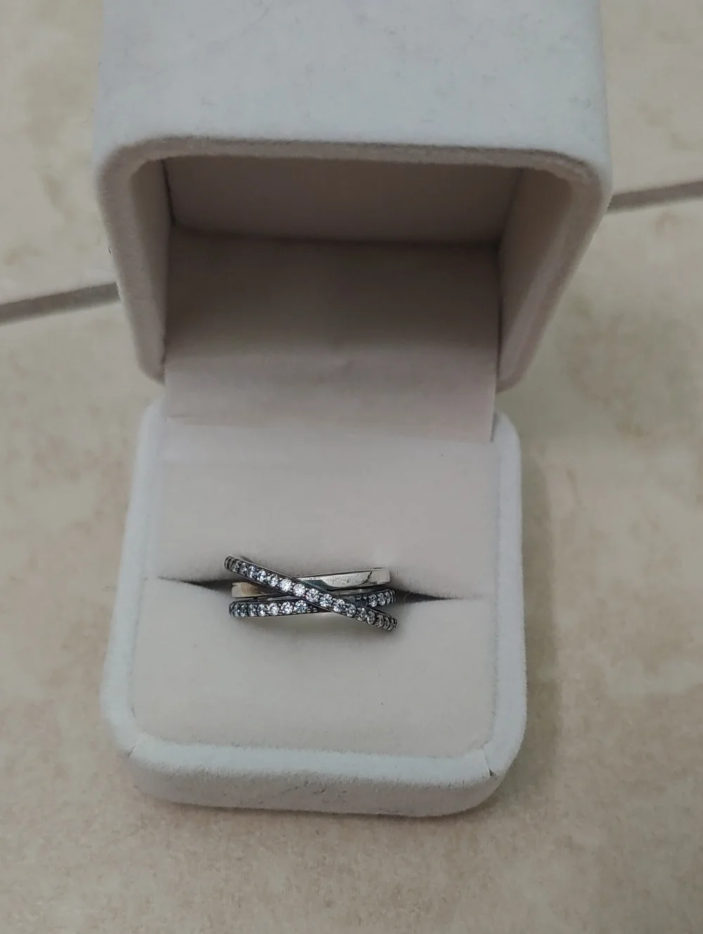 Sterling Silver Interlaced Ring Women's Size 6